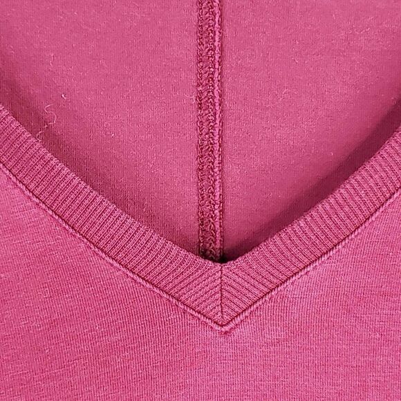 Chicos Shirt Ultimate Tee Size 3 US XL Red Long Sleeve Stretch Knit Button - Picture 5 of 10